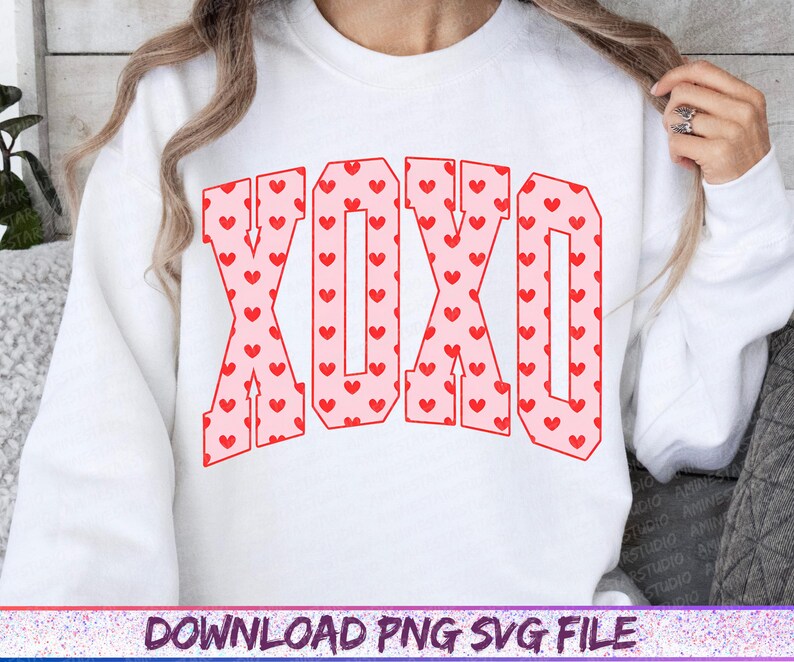 XOXO Valentine PNG, Pink Red Heart Coquette Design, Valentines Day Png ...