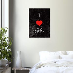 Fahrrad Poster I Bike – Liebe zum Radfahren | Minimalistisches Cycling Motiv | Geschenk für Fahrradfahre afbeelding 7
