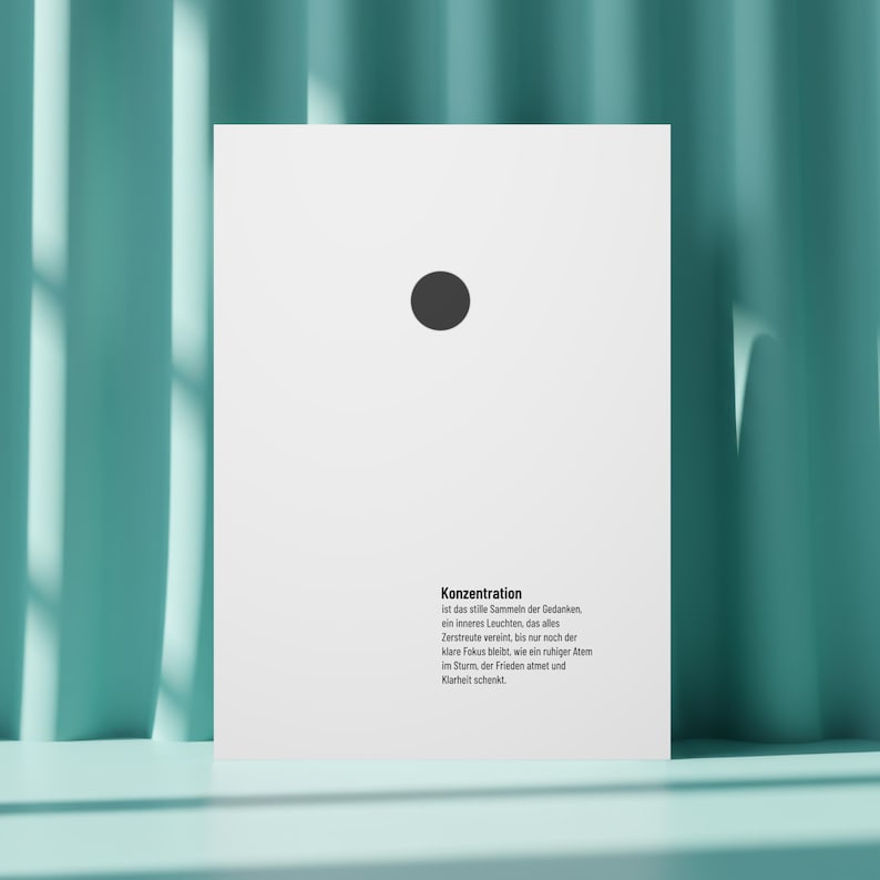 Mindfulness poster "Concentration" | Focus wall art | Meditation - Mindset art | Motivational print | Clarity & inner peace decoration image 1