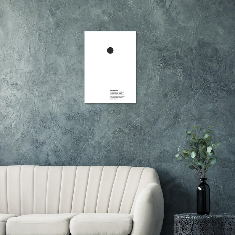 Mindfulness poster "Concentration" | Focus wall art | Meditation - Mindset art | Motivational print | Clarity & inner peace decoration image 6