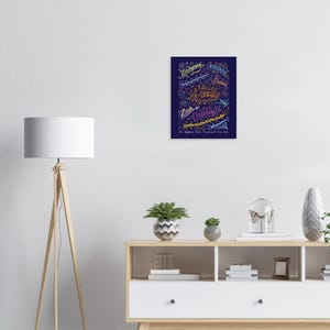 Poster Word Fireworks | Colorful typography wall art with onomatopoeia as a daily reminder to celebrate life image 7