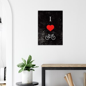 Fahrrad Poster I Bike – Liebe zum Radfahren | Minimalistisches Cycling Motiv | Geschenk für Fahrradfahre afbeelding 6