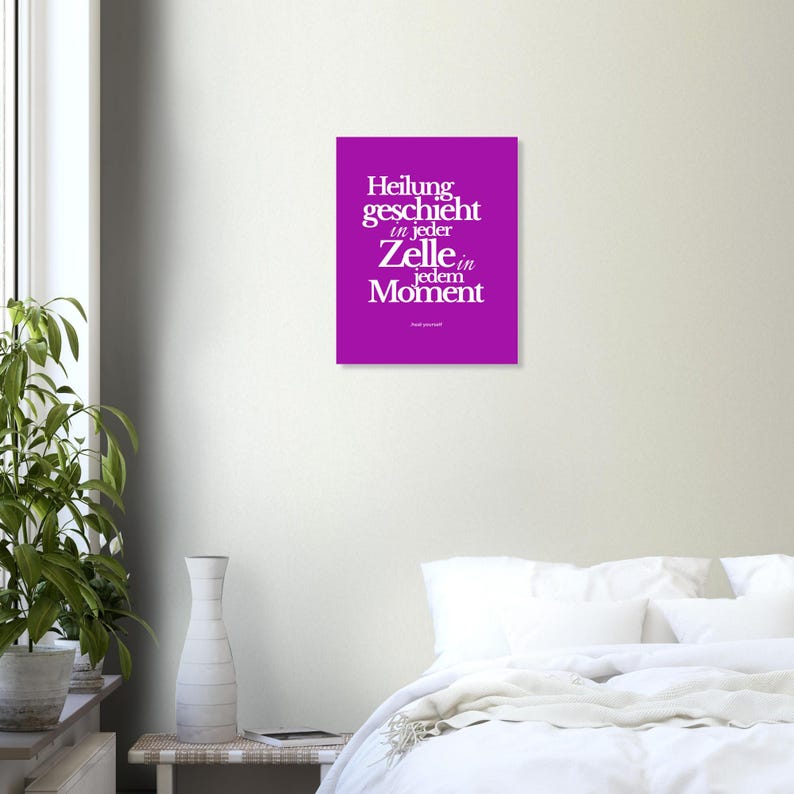 Healing Affirmation Poster "Healing happens in every cell in every moment" | Meditation Wall Art | Mindfulness & Positive Energy Decor image 5