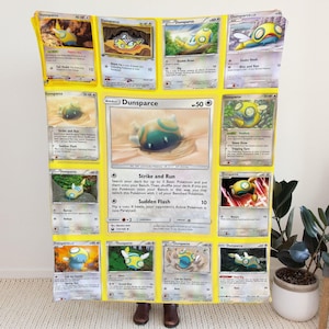 USA MADE Personalized PK Blankets, Custom Name Multi Dunsparce Blanket, Anime Manga Gamer Throw