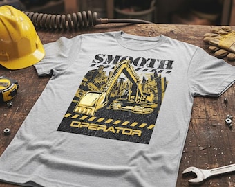 Smooth Operator Excavator T-Shirt, Construction Worker Gift,Heavy Equipment Operator Shirt