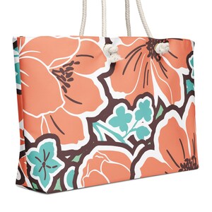 Floral Print Cotton Tote Bag Eco Friendly Sustainable Sturdy Grocery Shopping Tote Bag Handmade Boho Bag, Tote Bag Market Bag