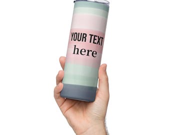 Vaso de acero inoxidable personalizado con grabado láser para café de viaje