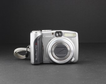 Cámara digital Canon PowerShot A710 IS: 7,1 MP, zoom óptico de 6x, estabilización de imagen.