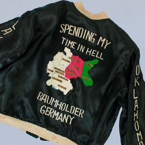 RARE 1950s Vintage War Jacket / Souvenir Jacket / Spending My Time In Hell image 1