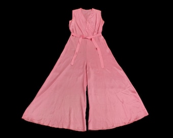 Selten! 1930er Jahre Strand Pyjamas / 30er Jahre PINK Pj Jumpsuit / Lounge Jumpsuit / Pyjama Body