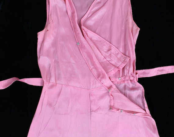 1930s Beach Pajamas  / 30s PINK Pj Jumpsuit / Lou… - image 3