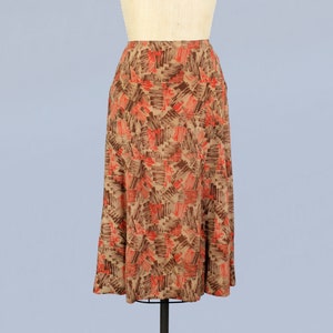 1930s Skirt / 30s Art Deco Print Skirt image 2