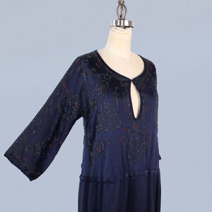 1920s Dress / 20s EGYPTIAN REVIVAL Beaded Embroidered Dress image 2