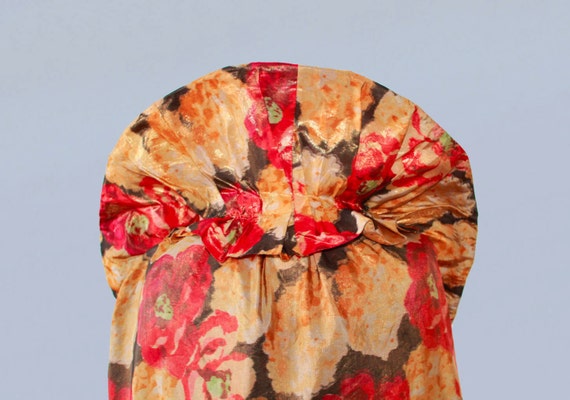 1920s Flapper Coat / 20s Floral Lame Cocoon Cape … - image 4