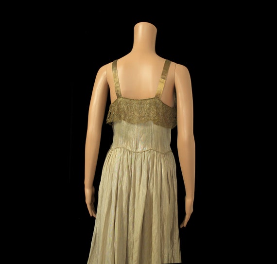 1930s Dress / 30s Platinum White Gold Metallic LA… - image 10