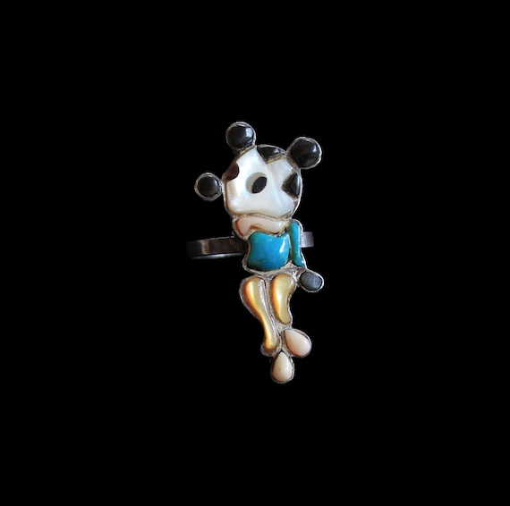Rare Minnie Mouse Zuni Ring / Native American Southwest ZUNITOON