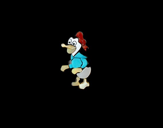 Rare! Donald Duck Zuni Ring / Native American Sout