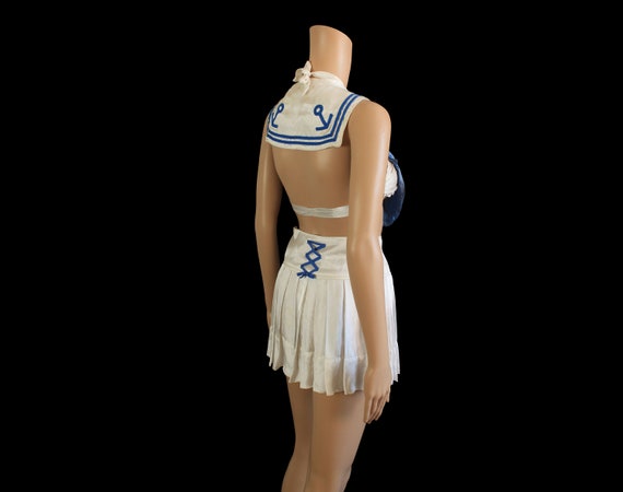1930s Stage Outfit / 20s 30s Nautical Satin Middy… - image 6