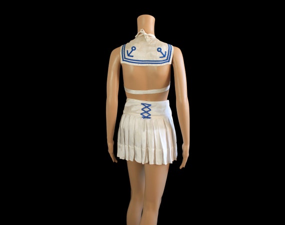 1930s Stage Outfit / 20s 30s Nautical Satin Middy… - image 7