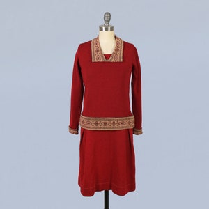 RARE 1920s Knit Set / Two Piece 20s Sportswear Dress and Blouse / Sports Dress image 2