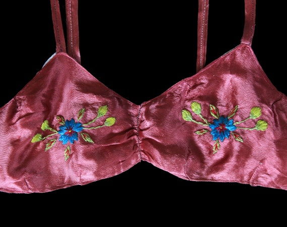 RARE 1940s WWII Lingerie Set / 40s Novelty Bright… - image 4