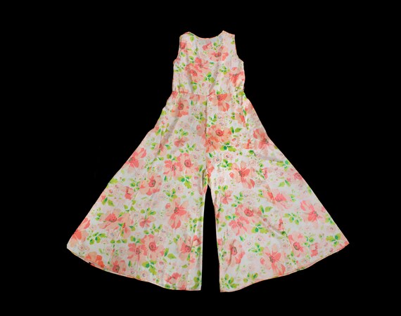 Rare! 1930s Beach Pajamas  / 30s Floral Silk Loun… - image 3