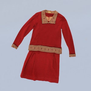 RARE 1920s Knit Set / Two Piece 20s Sportswear Dress and Blouse / Sports Dress