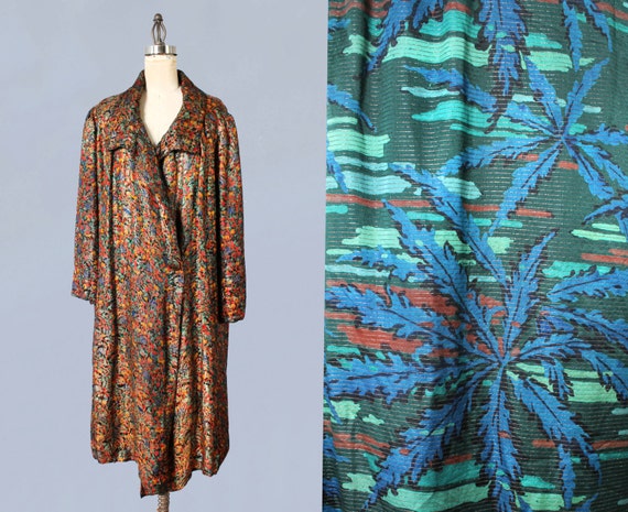 1920s Flapper Coat / 20s Vibrant Colorful Metallic