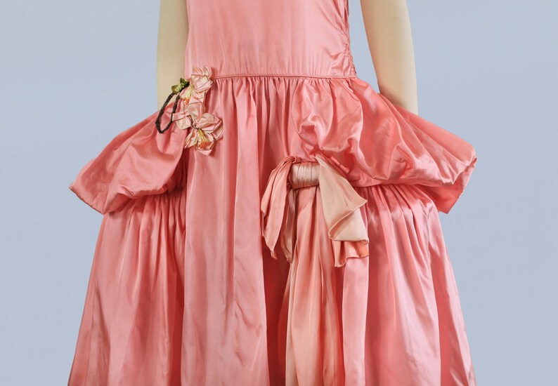 1920s Dress / 20s Pink Taffeta ROBE De STYLE Dress / Etsy
