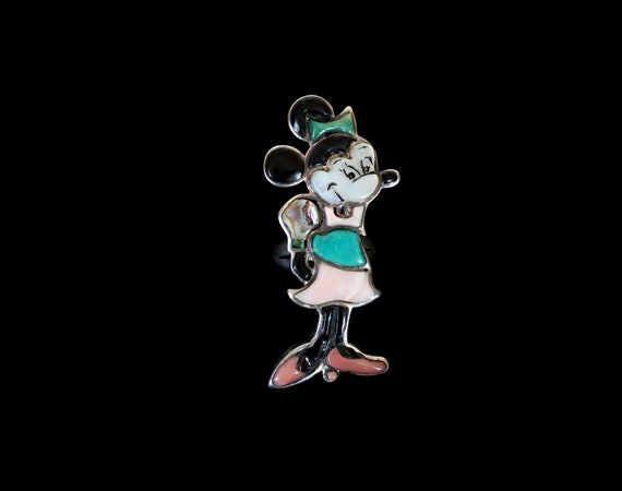 Rare!! MINNIE Mouse Zuni Ring / Native American So
