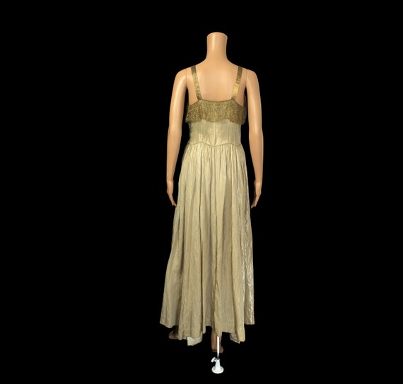 1930s Dress / 30s Platinum White Gold Metallic LA… - image 8