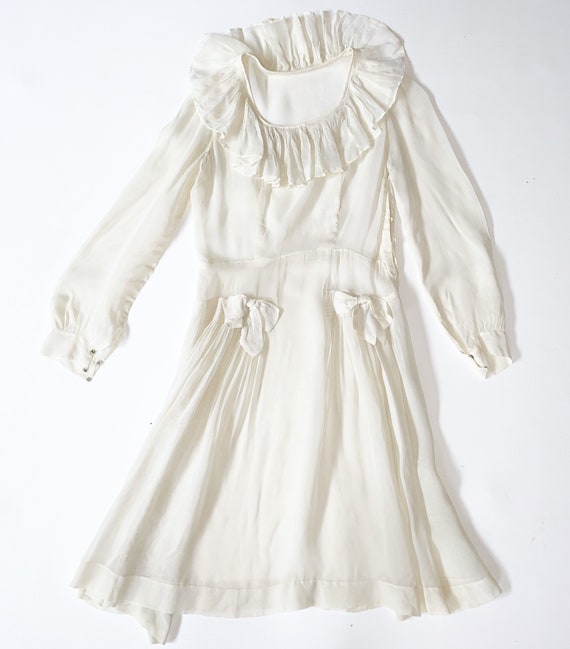 1930s 1940s Dress / 30s 40s Sheer ...
