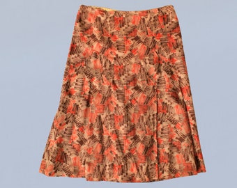 1930s Skirt / 30s Art Deco Print Skirt