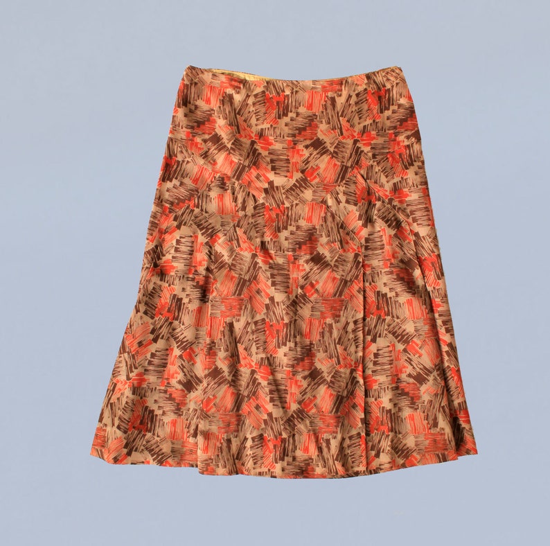 1930s Skirt / 30s Art Deco Print Skirt image 1