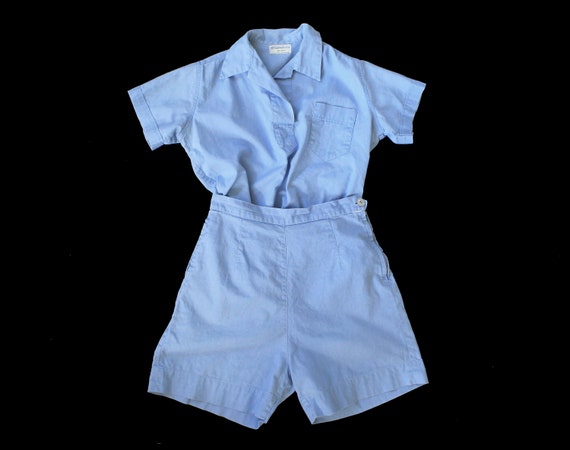 1940s Sportswear Set / Top and Shorts Two Piece 40