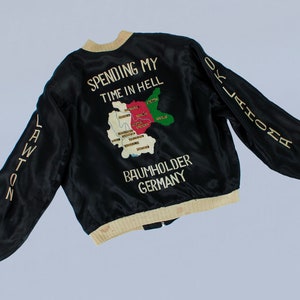 RARE 1950s Vintage War Jacket / Souvenir Jacket / Spending My Time In Hell image 4