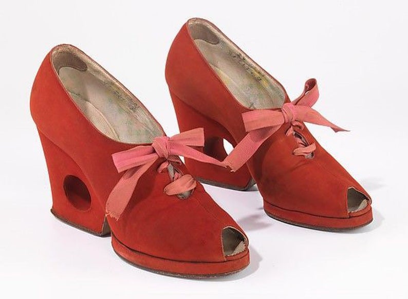 1970s Platforms /70s Does 40s Platform Wedge Slingback Clog / DELMAN 9 10 image 9