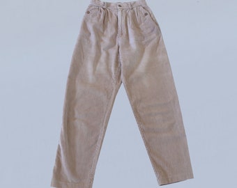 1960s Pants / 60 Straight Leg Corduroy Trousers / Snap Pockets