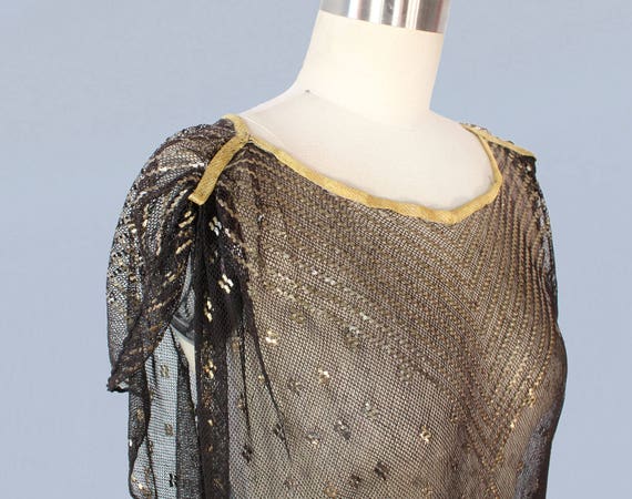 Rare! 1920s Dress / ASSUIT 20s Flapper Dress / Bl… - image 3