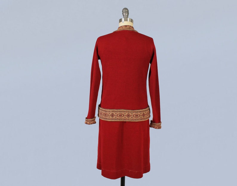 RARE 1920s Knit Set / Two Piece 20s Sportswear Dress and Blouse / Sports Dress image 7