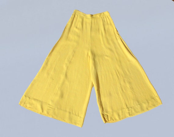 RARE 30s Pants / 1930s Sportswear Yellow Cotton Wi