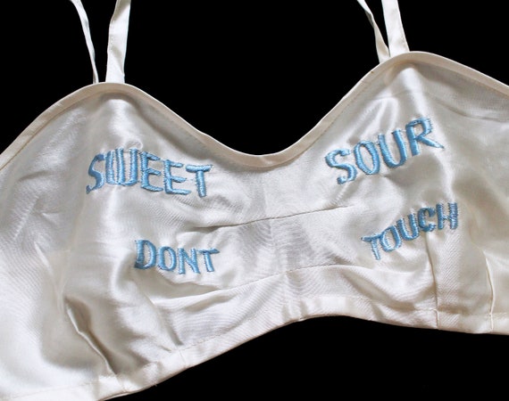 RARE 1940s WWII Lingerie Set / 40s Novelty Bright… - image 4