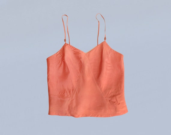 1930s Top / 30s Lingerie Camisole Top Blouse / Pin