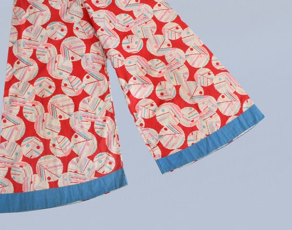 1930s Beach Pajamas / 30s Cotton Jumpsuit / Abstr… - image 3