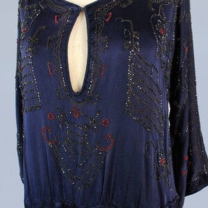 1920s Dress / 20s EGYPTIAN REVIVAL Beaded Embroidered Dress image 3