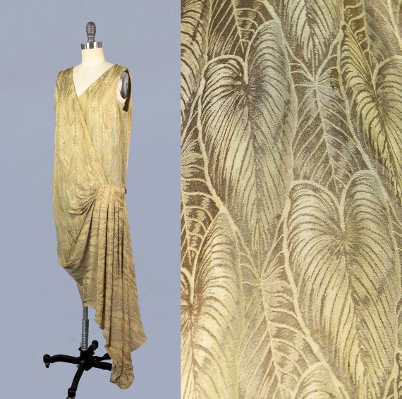 Rare!! 1920s Dress / 20s Metallic LAMÉ Dress / Sh… - image 1