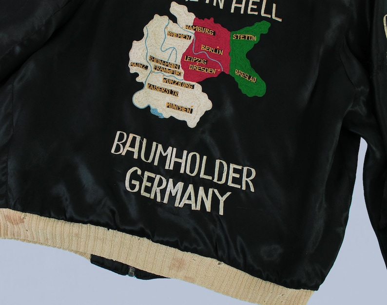 RARE 1950s Vintage War Jacket / Souvenir Jacket / Spending My Time In Hell image 5