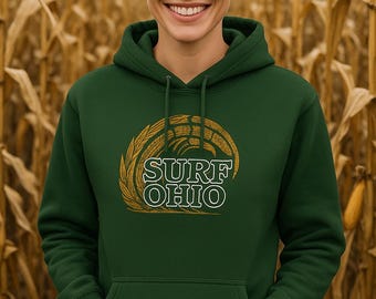 Sudadera con capucha de Ohio Surfing: un divertido jersey de polar del Medio Oeste