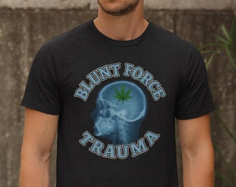 Camiseta con estampado de traumatismo por objeto contundente, regalo divertido para fumadores, camiseta gráfica unisex