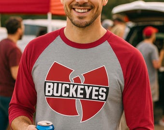 Camiseta raglán de los Ohio State Buckeyes, camiseta de fútbol americano para el día del partido